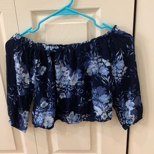Hollister cropped off the shoulder top